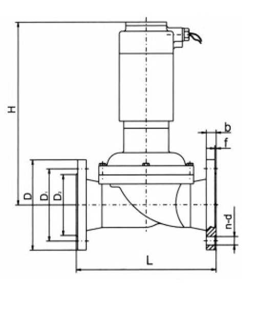 ZCM-B系列煤氣電磁閥（常閉）畫(huà)線(xiàn)圖